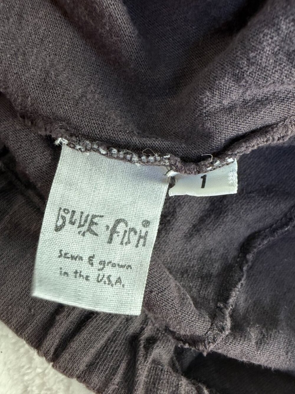 Blue Fish Vintage 1980s Wide Leg Pants Purple Stamped Print Elastic Waist Size 1 - Picture 4 of 16